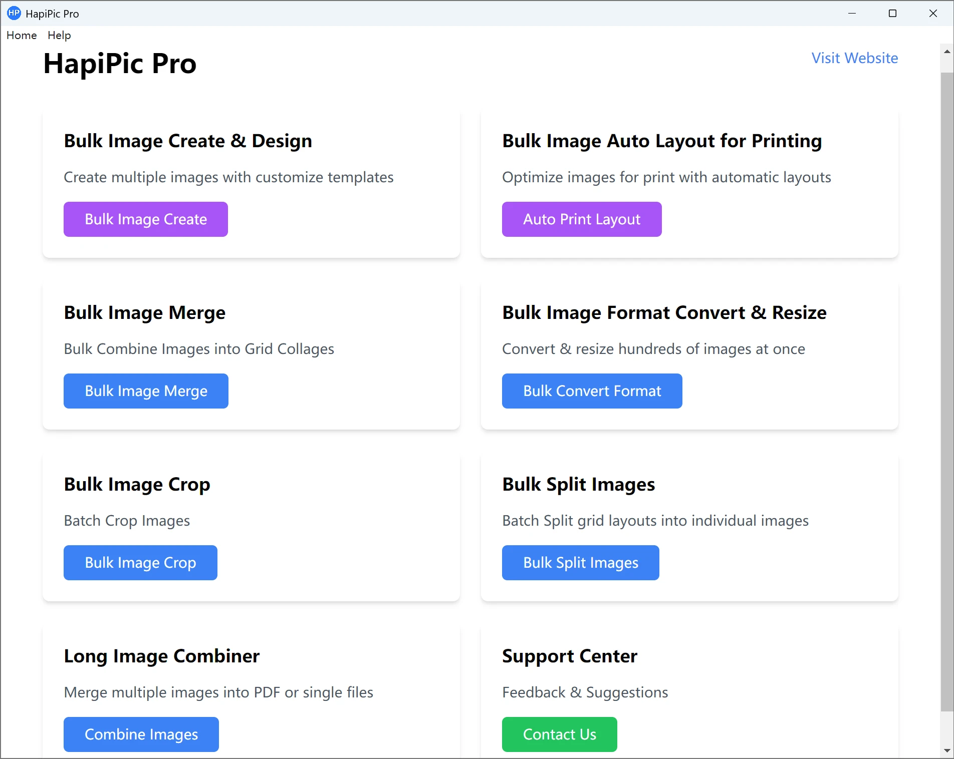 HapiPic Pro main page