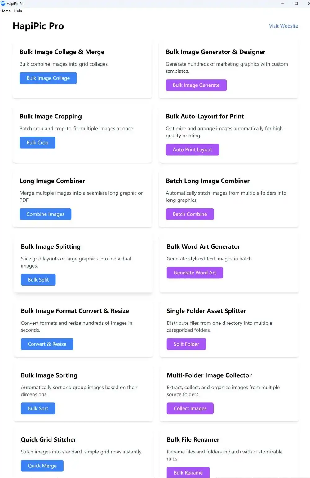 HapiPic Pro main page