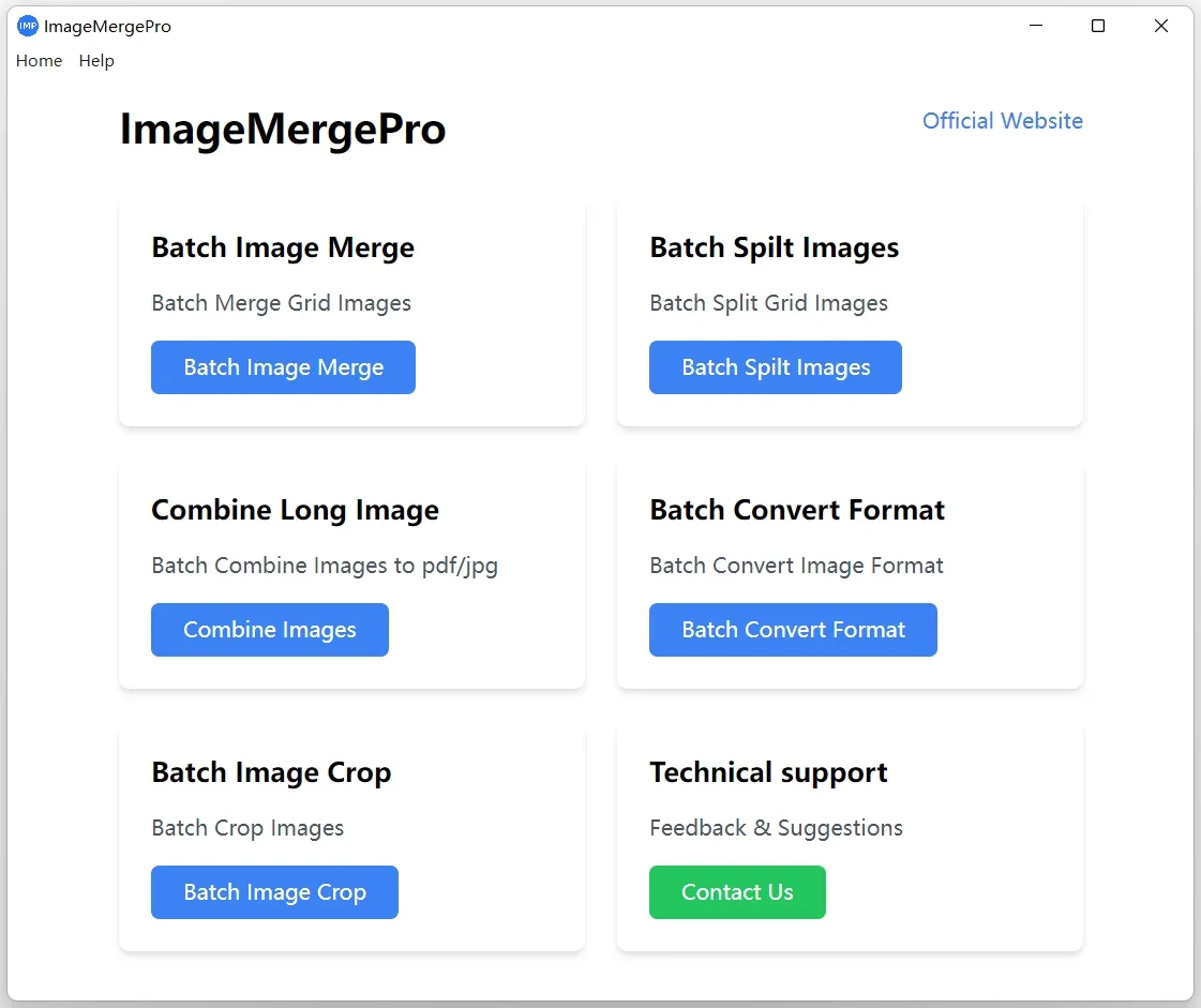 ImageMergePro main page